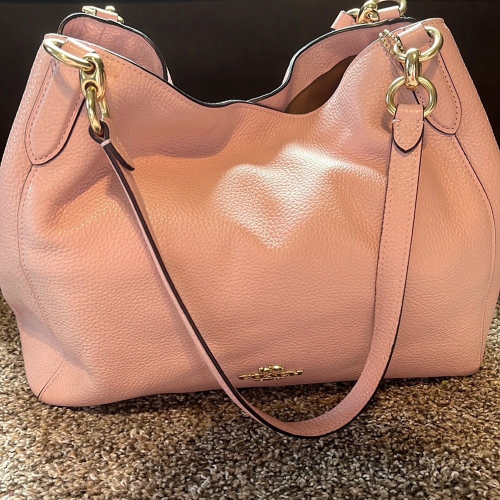 Light Pink Leather Coach Bag